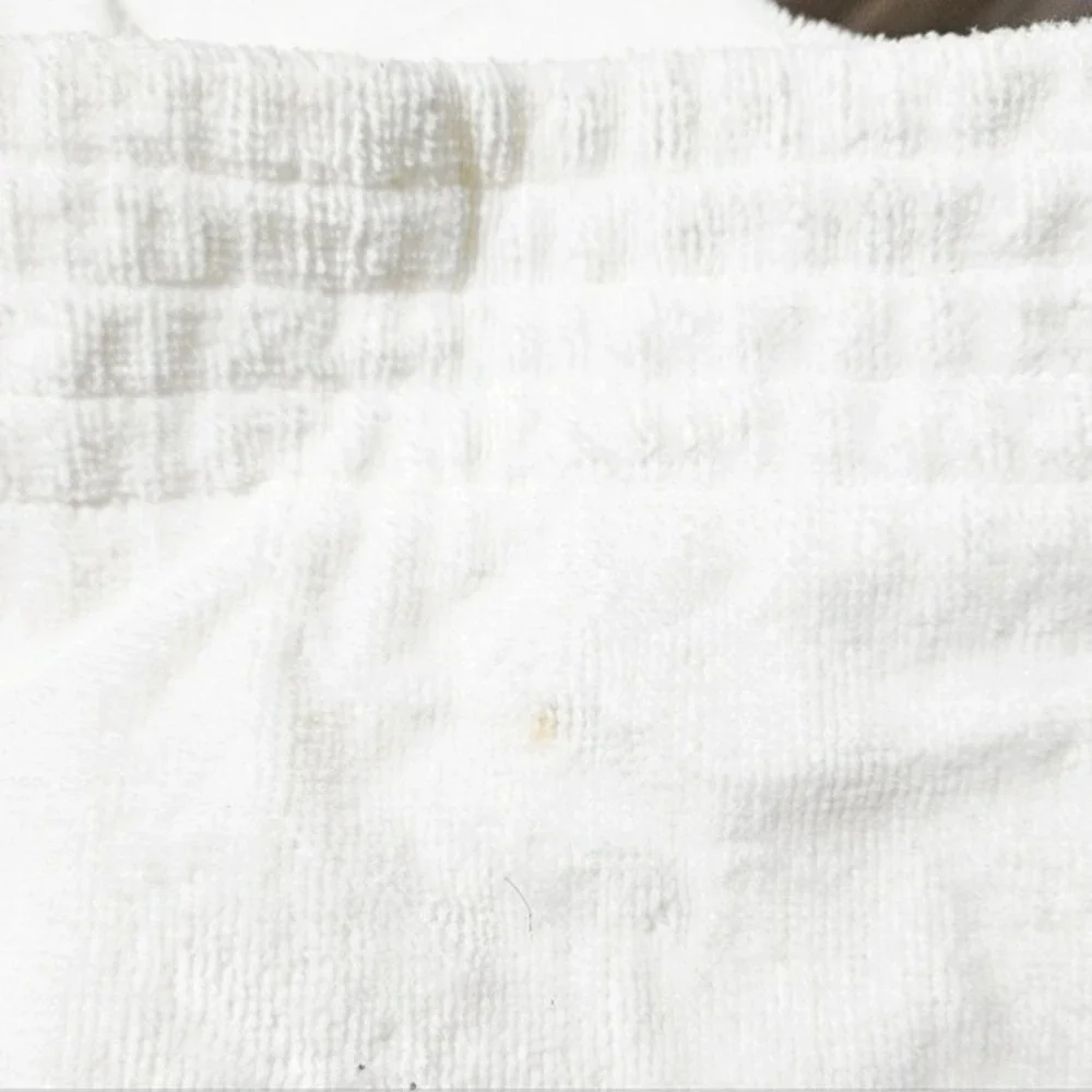 VTG TJ Lawford Women Turkish Towel Spa Bath Robe 100% Cotton Chunky Long Cream S